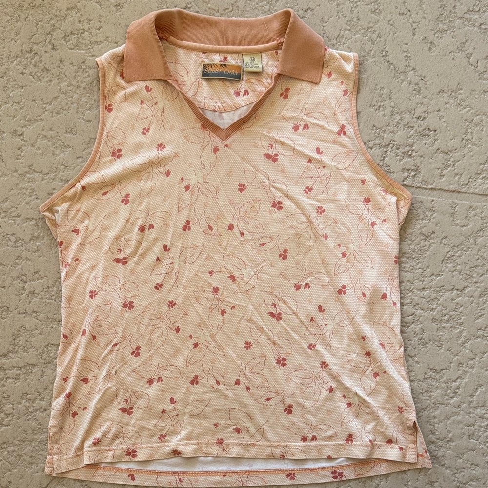 Sag Harbor Pink Floral Sleeveless Top